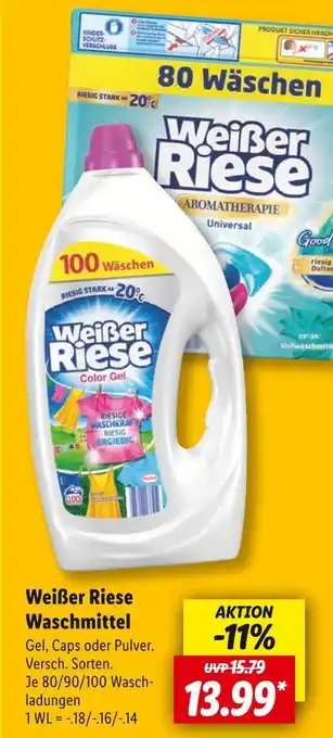 Lidl Weißer riese waschmittel color gel Angebot