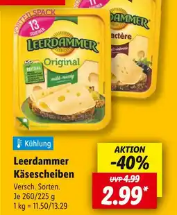 Lidl Leerdammer käsescheiben original Angebot