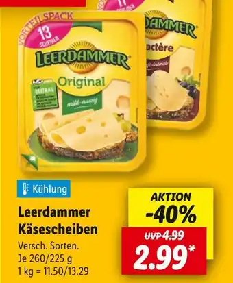 Lidl Leerdammer käsescheiben original Angebot