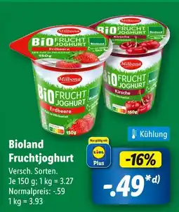 Lidl Milbona bioland fruchtjoghurt erdbeere Angebot