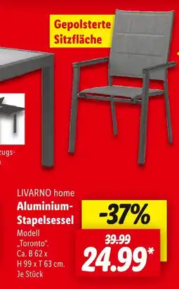 Lidl Livarno home aluminium-stapelsessel modell toronto Angebot
