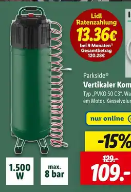 Lidl Parkside vertikaler kompressor Angebot