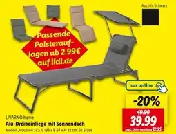 Lidl Livarno home alu-dreibeinliege mit sonnendach Angebot