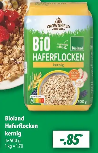 Lidl Crownfield bioland haferflocken kernig Angebot