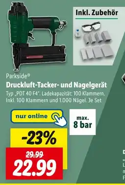 Lidl Parkside druckluft-tacker- und nagelgerät Angebot