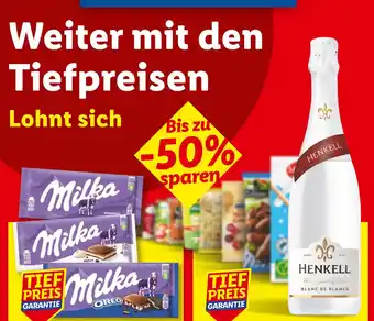 Lidl Milka oder henkell tafelschokolade oder sekt Angebot