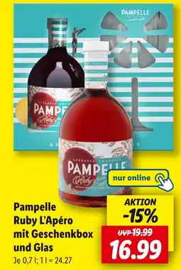 Lidl Pampelle ruby l’apéro mit geschenkbox und glas Angebot