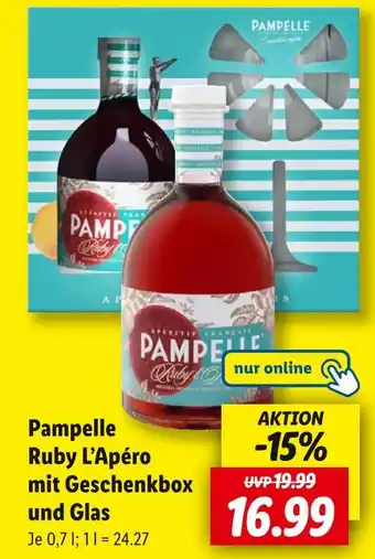 Lidl Pampelle ruby l’apéro mit geschenkbox und glas Angebot