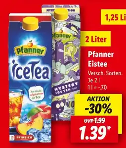 Lidl Pfanner eistee pfirsich Angebot