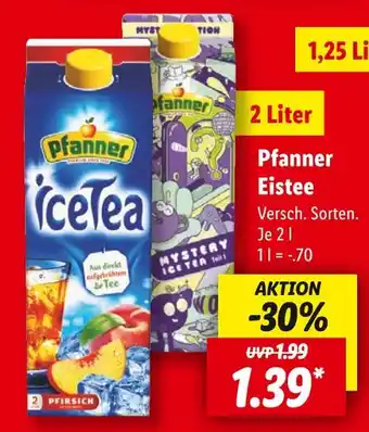 Lidl Pfanner eistee pfirsich Angebot
