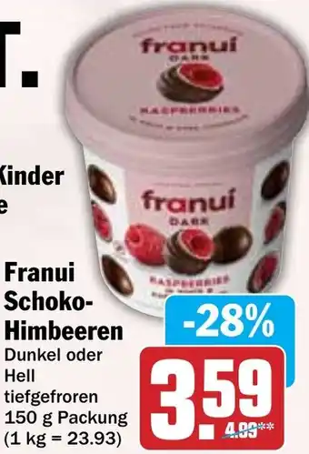 HIT Franui Schoko Himbeeren Angebot
