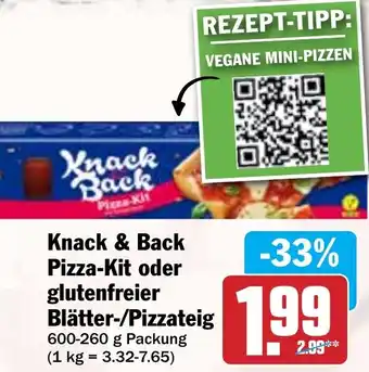 HIT Knack & Back Pizza-Kit oder glutenfreier Blätter-/Pizzateig Angebot
