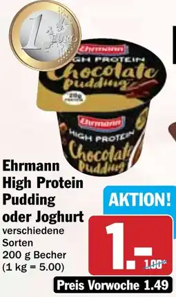 HIT Ehrmann High Protein Pudding oder Joghurt Angebot
