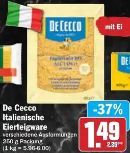 HIT De Cecco Italienische Eierteigware Angebot