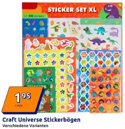 Action Craft Universe Stickerbögen Angebot