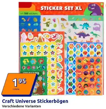 Action Craft Universe Stickerbögen Angebot