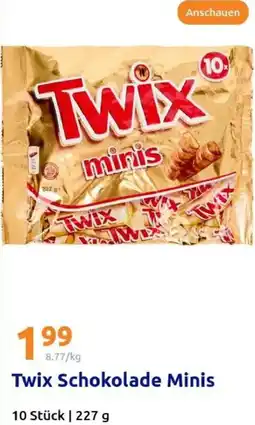 Action Twix Schokolade Minis Angebot