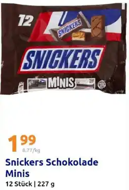 Action Snickers Schokolade Minis Angebot