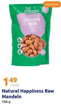 Action Natural Happiness Raw Mandeln Angebot