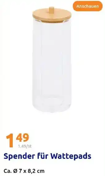 Action Spender für Wattepads Angebot
