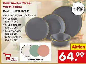 Netto Marken-Discount Basic Geschirr Angebot