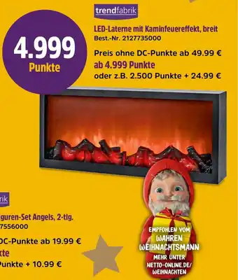 Netto Marken-Discount LED Laterne mit Kaminfeuereffekt, breit Angebot