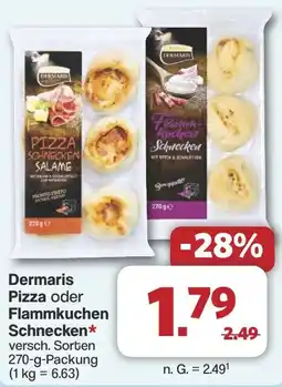 Famila Nord West Dermaris Pizza oder Flammkuchen Schnecken Angebot