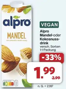 Famila Nord West Alpro Mandel-oder Kokosnuss-drink Angebot