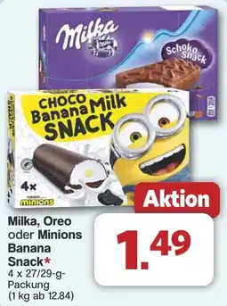 Famila Nord West Milka, Oreo oder Minions Banana Snack Angebot