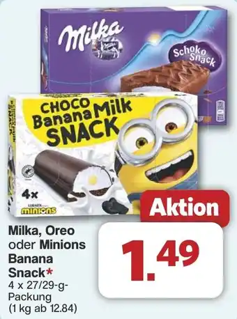 Famila Nord West Milka, Oreo oder Minions Banana Snack Angebot