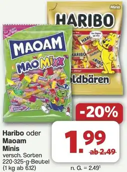 Famila Nord West Haribo oder Maoam Minis Angebot