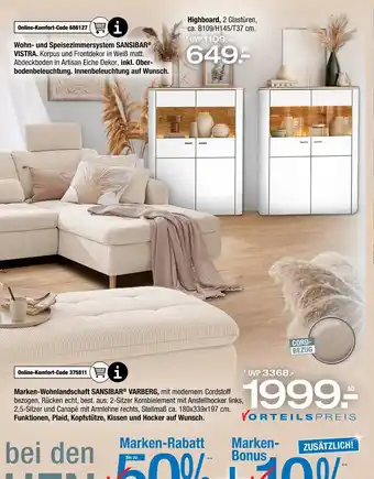Ostermann Sansibar wohn- und speisezimmersystem vistra Angebot