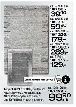 Ostermann Teppich super touch Angebot