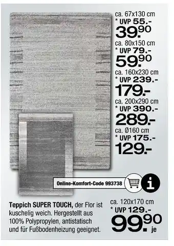 Ostermann Teppich super touch Angebot