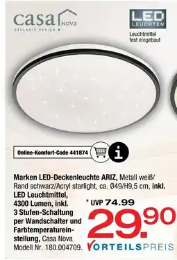 Ostermann Casa nova marken led-deckenleuchte ariz Angebot