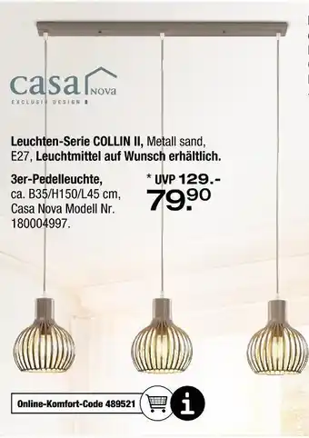 Ostermann Casa nova leuchten-serie collin ii Angebot