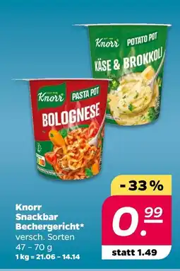 NETTO Knorr pasta pot snackbar bechergericht Angebot