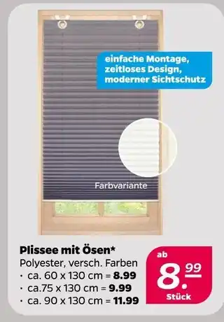 NETTO Plissee mit ösen Angebot