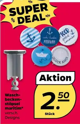 NETTO Waschbeckenstöpsel maritim Angebot