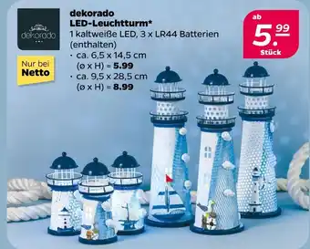NETTO Dekorado led-leuchtturm ca. 6,5 x 14,5 cm Angebot
