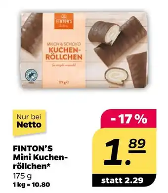NETTO Finton's mini kuchenröllchen Angebot