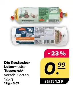 NETTO Rostocker leber- oder teewurst Angebot