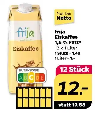 NETTO Frija eiskaffee 1,5 % fett Angebot