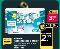 NETTO Samelle küchentücher 3-lagig Angebot