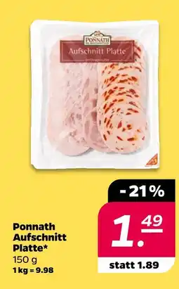 NETTO Ponnath aufschnitt platte Angebot
