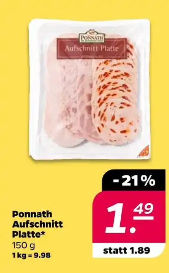 NETTO Ponnath aufschnitt platte Angebot