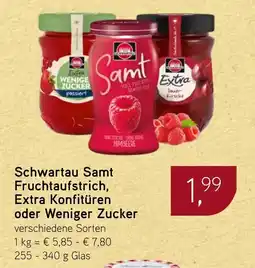 Dornseifer Schwartau Samt Fruchtaufstrich, Extra Konfitüren oder Weniger Zucker Angebot