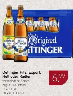 Dornseifer Oettinger Pils, Export, Hell oder Radler Angebot