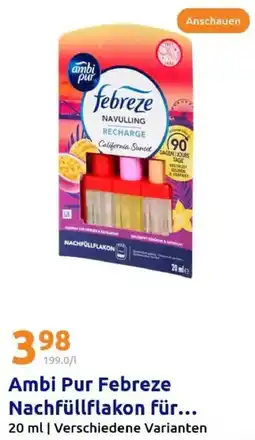 Action Ambi Pur Febreze Nachfüllflakon für... Angebot