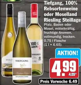 HIT Tiefgang, 100% Rebsortenweine oder Moselland Riesling Steillage Angebot